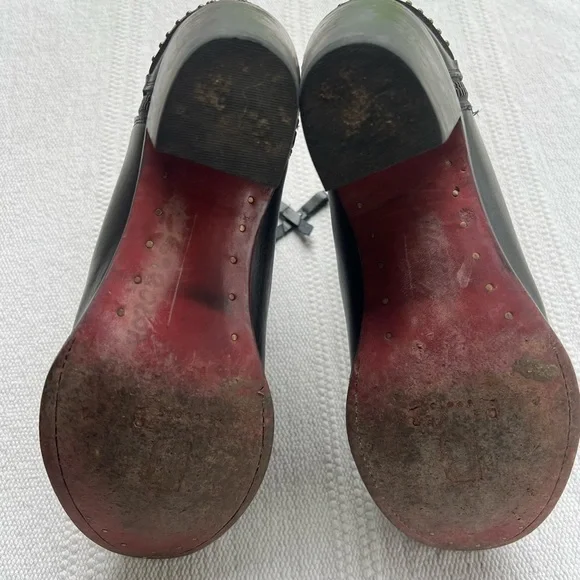 Denver Black Studded Leather Ankle Western Moto Boots Size 8.5 - Picture 7 of 12